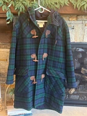 LL Bean Vintage Plaid Wool Jacket